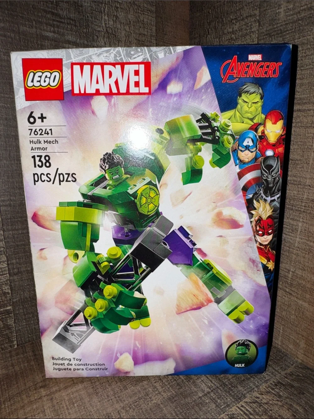 LEGO Marvel Hulk Mech Armor - Green, Purple, Yellow Accent